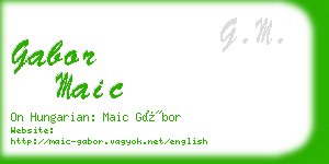 gabor maic business card